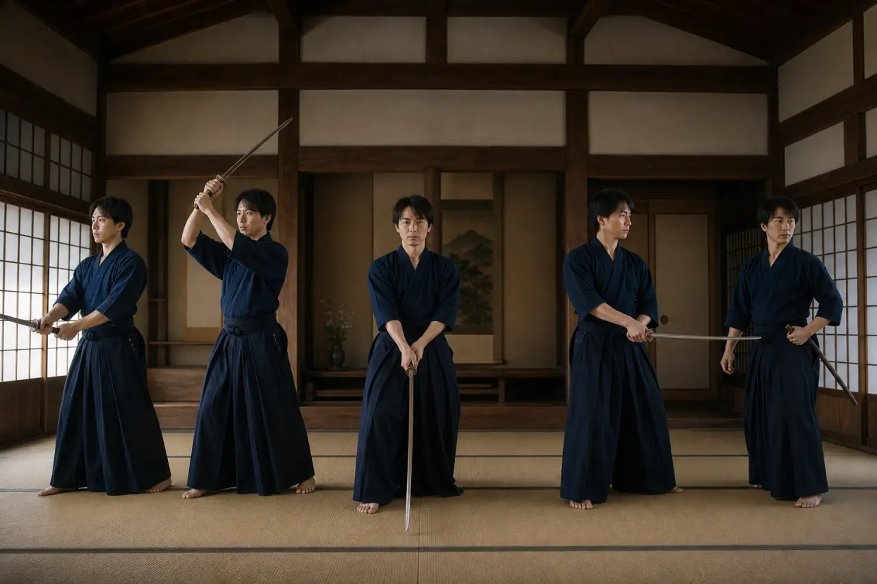 Kenjutsu : les 5 gardes fondamentales pour maîtriser l'art du sabre japonais