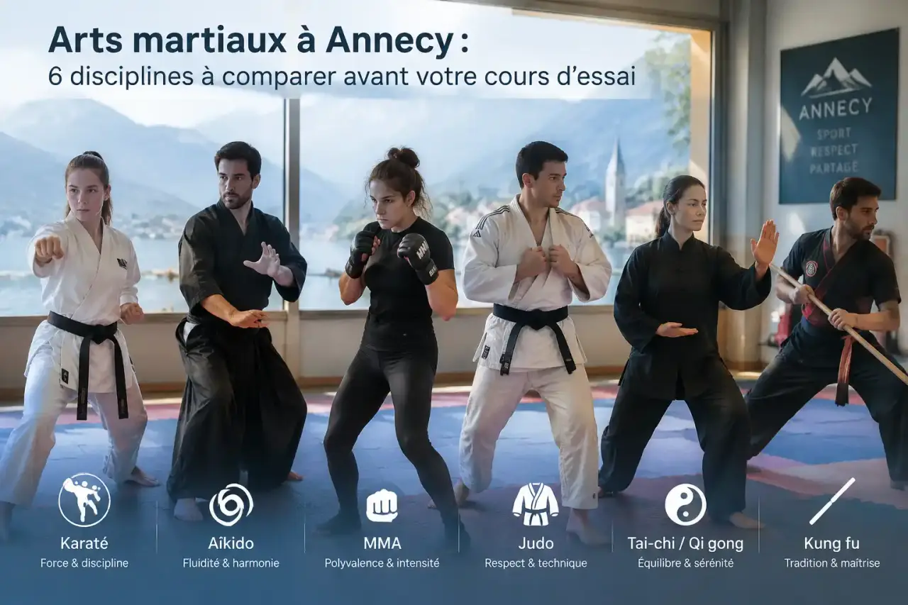 Arts martiaux à Annecy : 6 disciplines à comparer avant votre cours d’essai