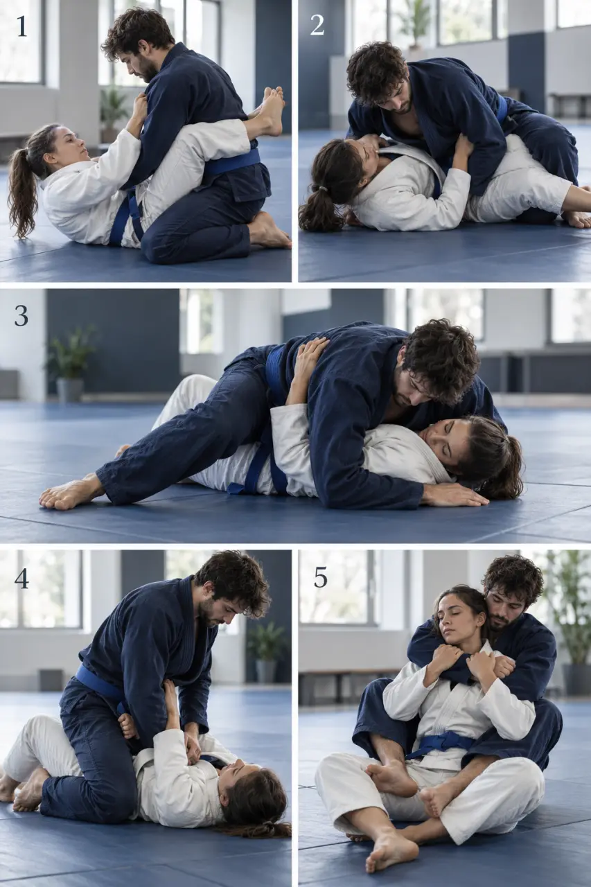 Ceinture bleue JJB : 5 positions à maîtriser avant de viser la violette