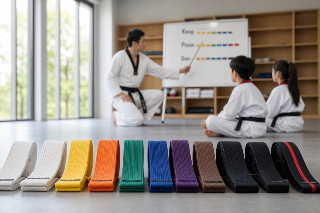 Grades en taekwondo : comprendre les Keup, Dan et Poom sans confusion