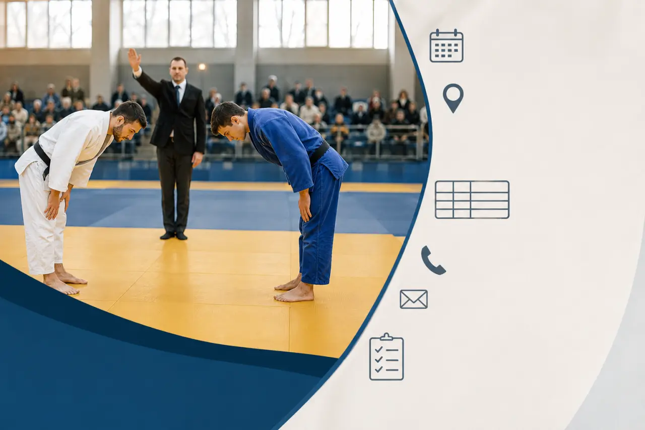 Compétition judo : date, lieu, format et contact, les vérifications à faire