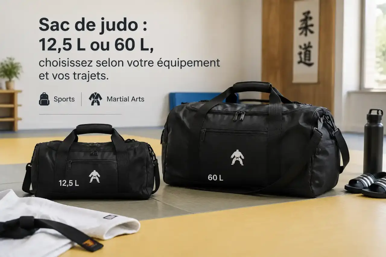 Sac de judo : 12,5 L ou 60 L, choisissez selon votre équipement et vos trajets